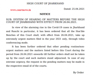 Notice of Jharkhand High court